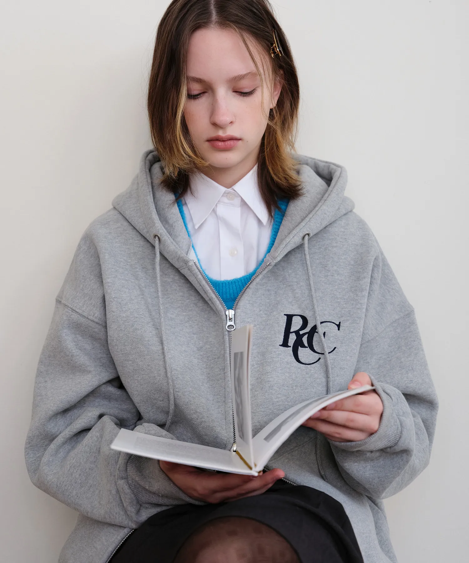 rocci rocci Street Style Long Sleeves Plain Logo Hoodies Sweatshirts