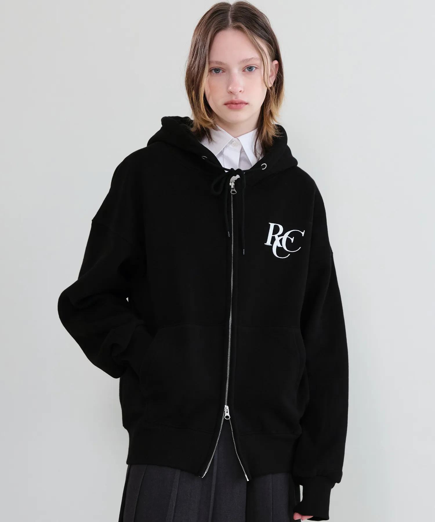 rocci rocci Street Style Long Sleeves Plain Logo Hoodies Sweatshirts