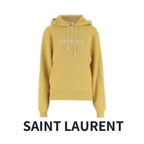 Saint Laurent long sleeves plain cotton oversized logo