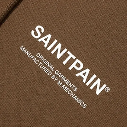 SAINTPAIN Unisex Long Sleeve Logo Hoodies | Street Style