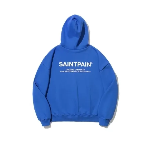 SAINTPAIN Unisex Long Sleeve Logo Hoodies | Street Style