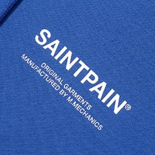 SAINTPAIN Unisex Long Sleeve Logo Hoodies | Street Style