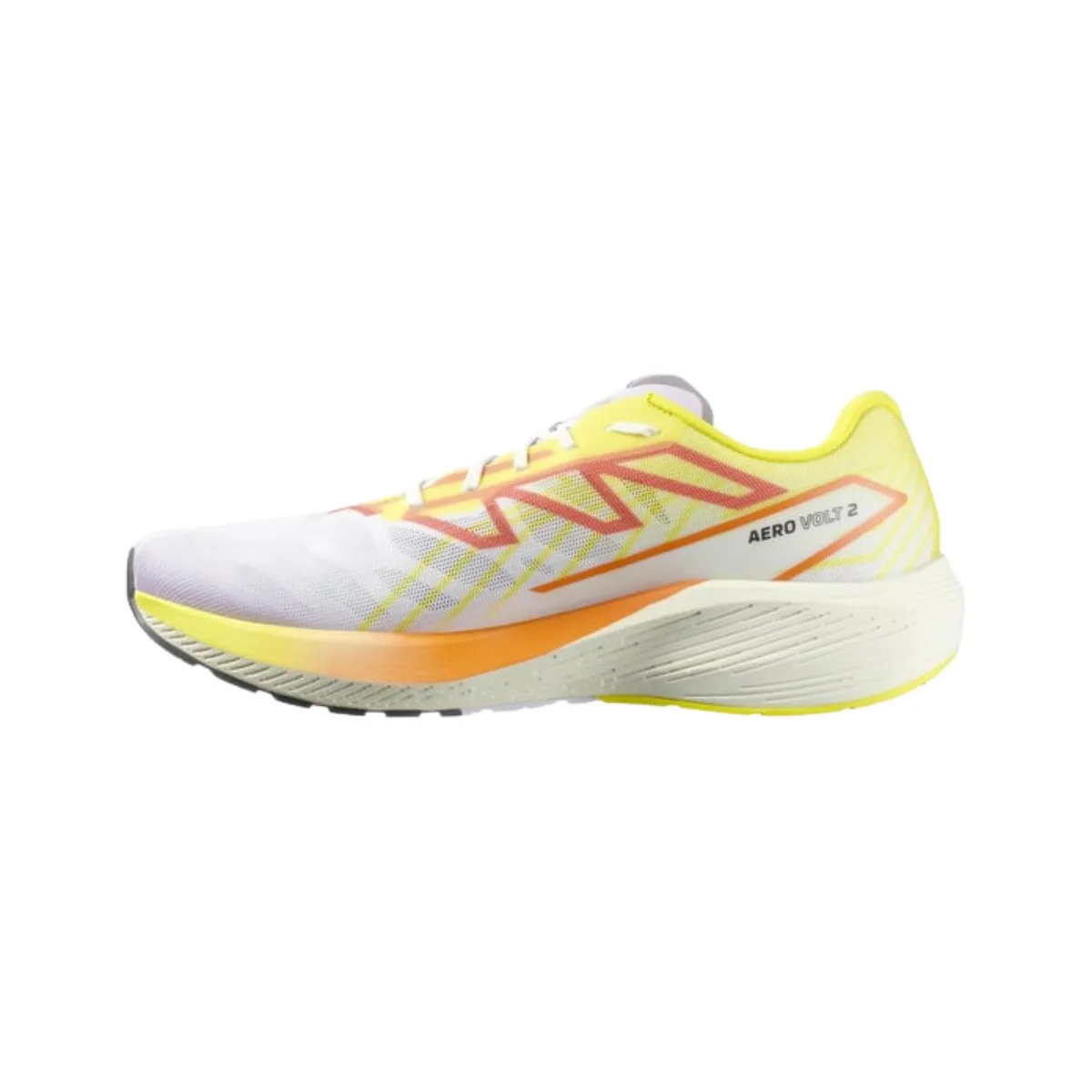 Salomon Aero Volt 2 White Yellow SS24 Running Shoes.