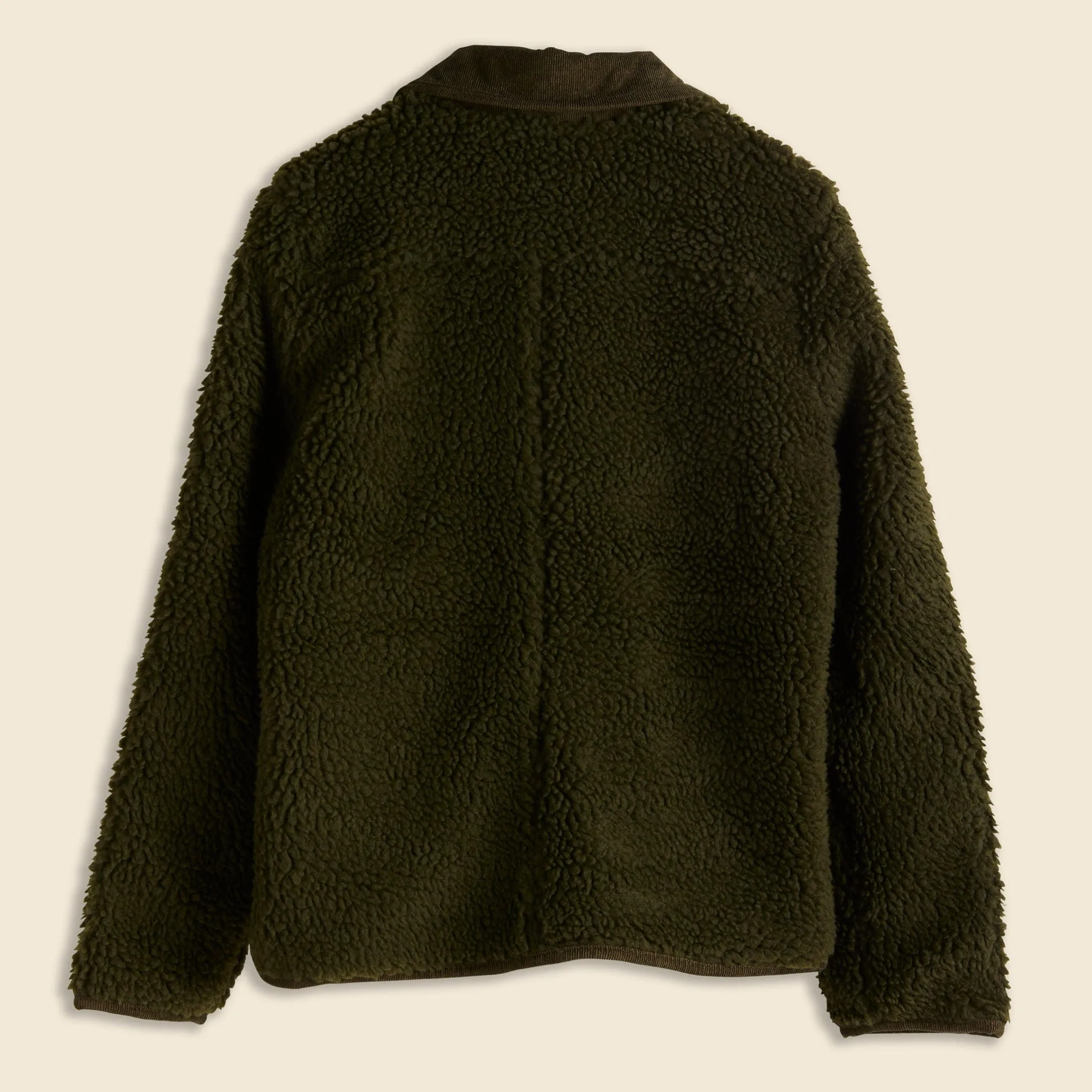 Sherpa Fleece Jacket - Military Olive