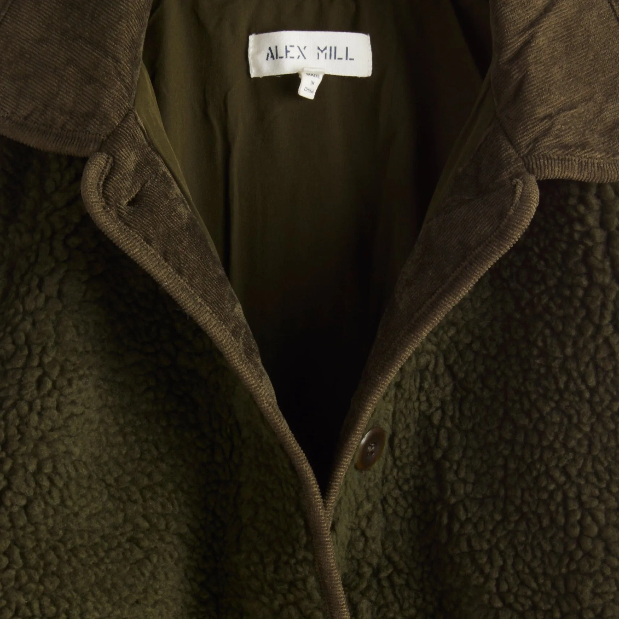 Sherpa Fleece Jacket - Military Olive