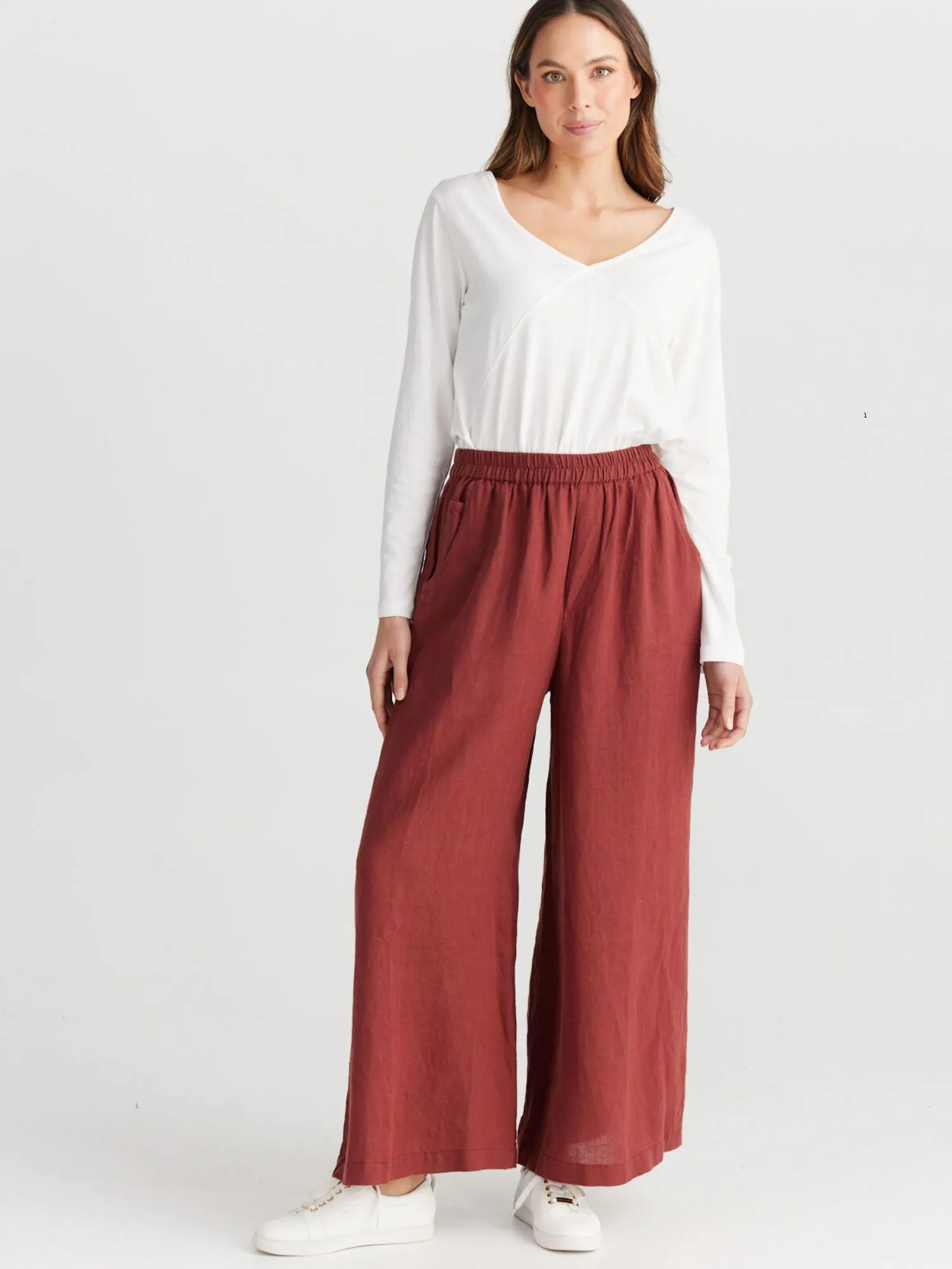 Shop Wine-Colored Positano Pants Online