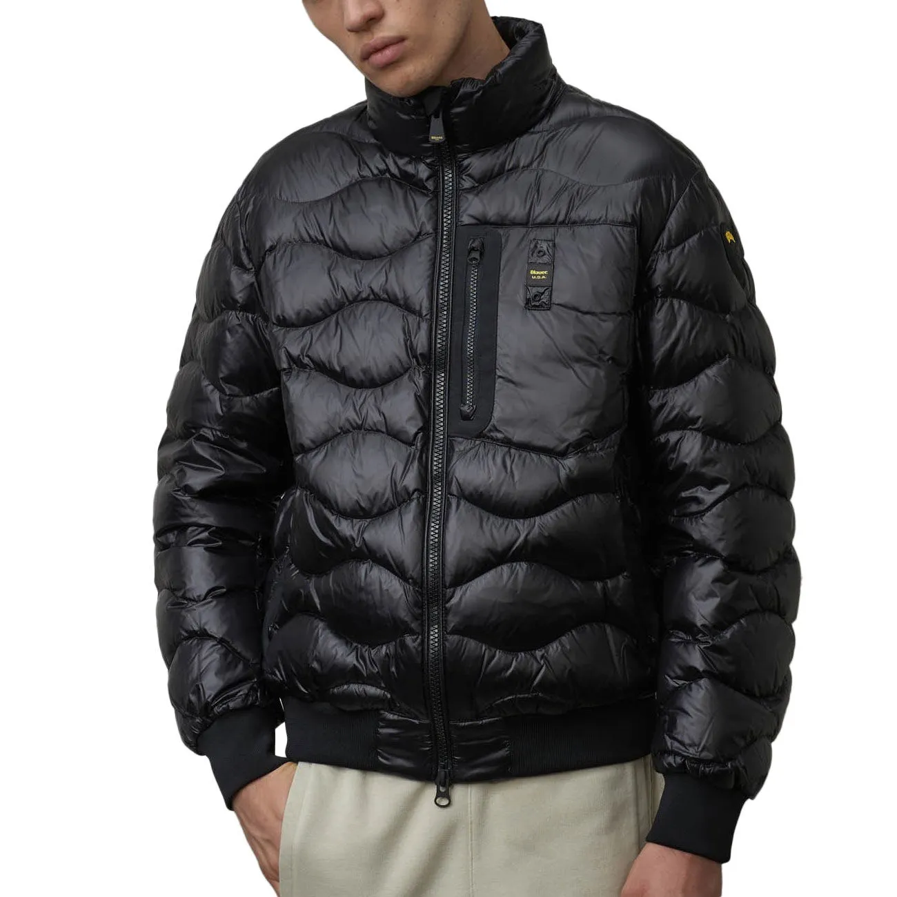 Short Black Bomber Jacket for Men