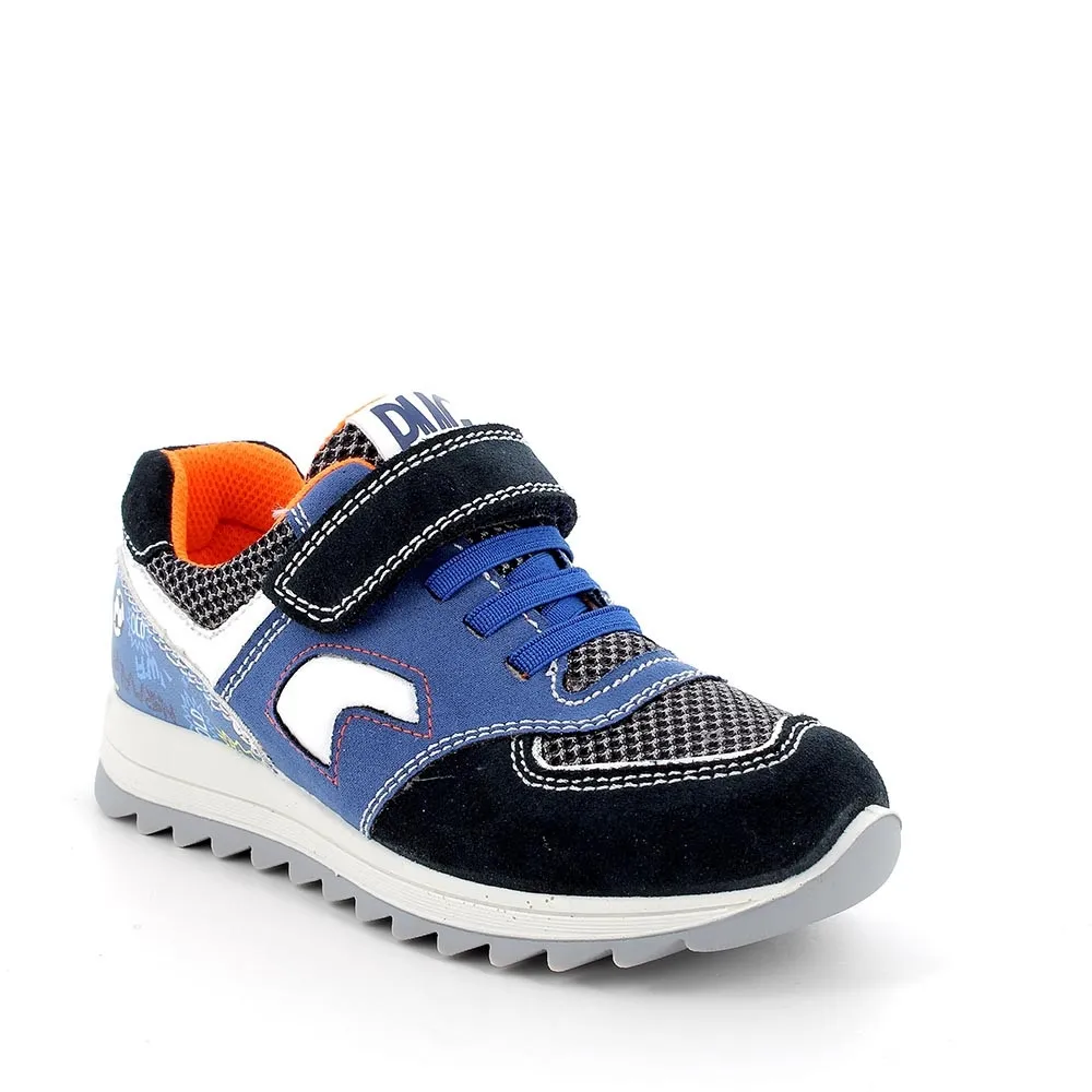 Sneakers for boys in blue-navy-dark gray color (sizes: 31-35)