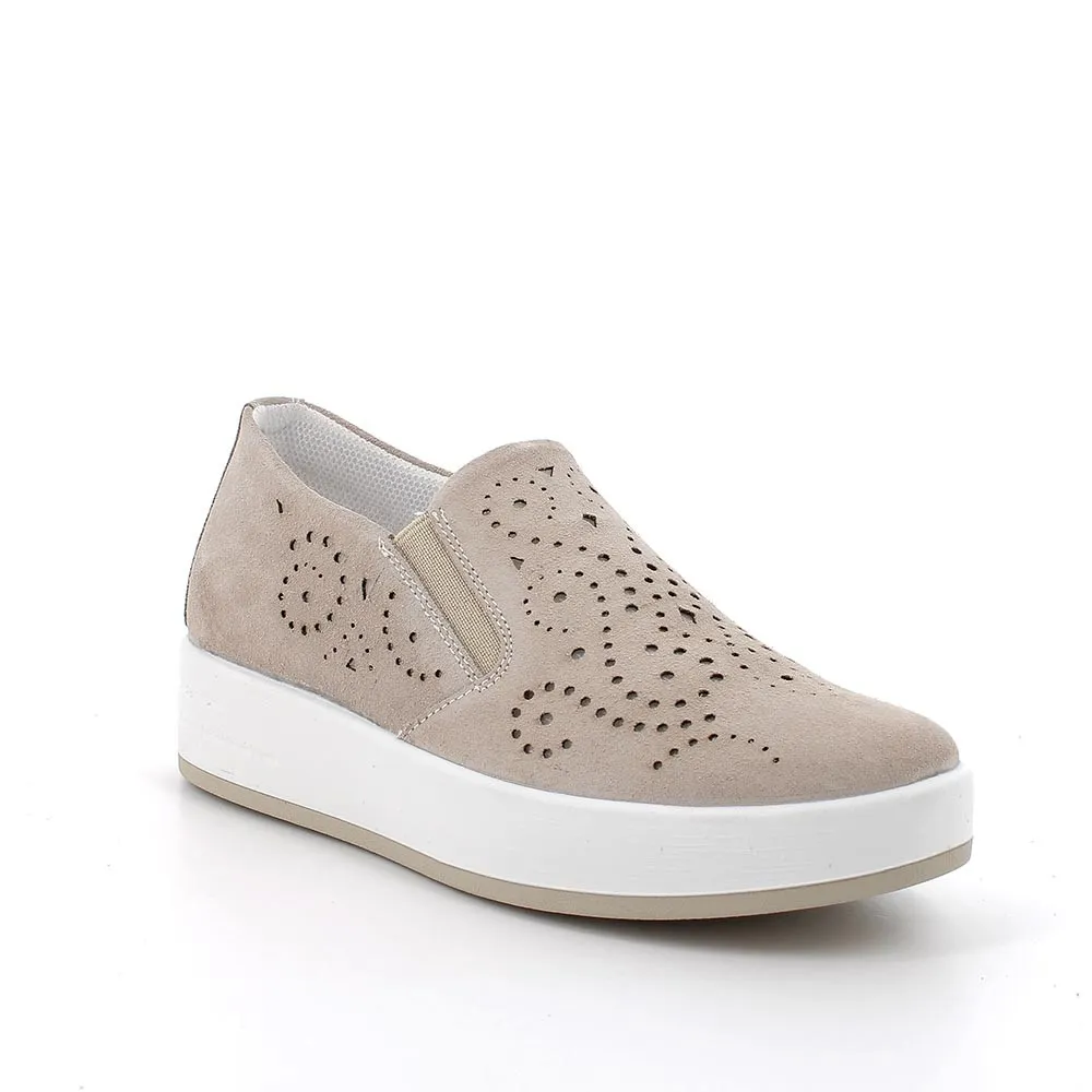 sneakers slip-on scamosciato tessuto visone IGI&CO donna 5657322