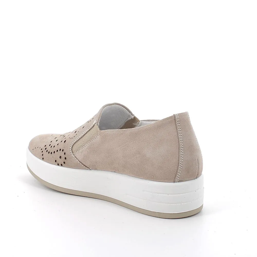 sneakers slip-on scamosciato tessuto visone IGI&CO donna 5657322