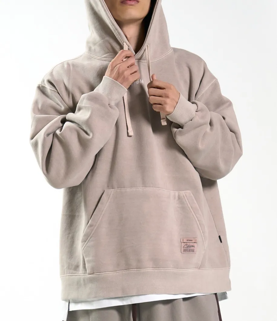 stigma 22 scrape pigment oversized heavy sweat hoodie for sale