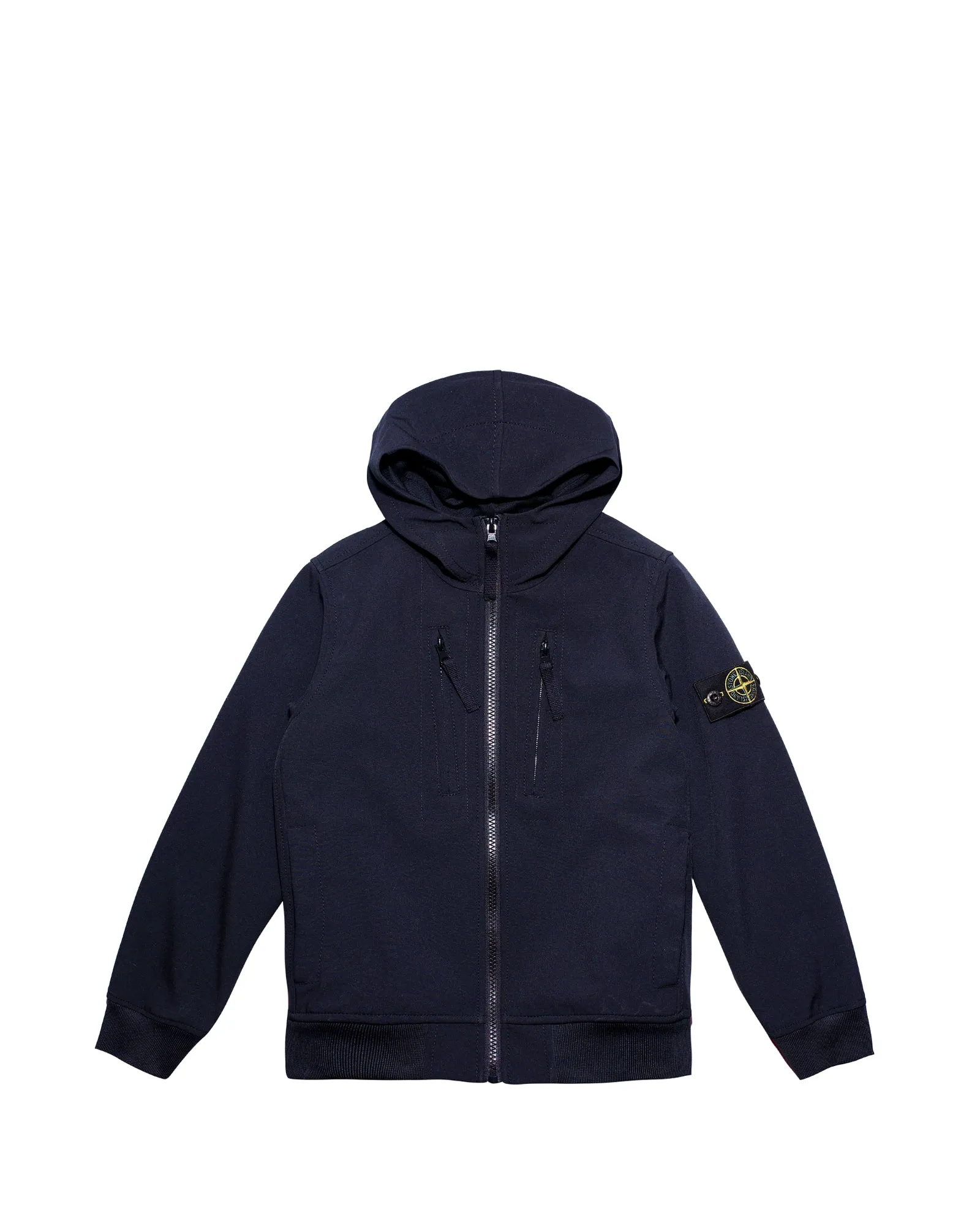 Stone Island Junior Logo Patch Hooded Jacket