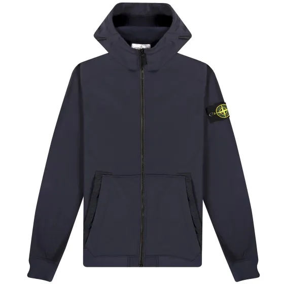 Stone Island Soft Shell-R E.Dye Hooded Jacket Navy - Buy Now