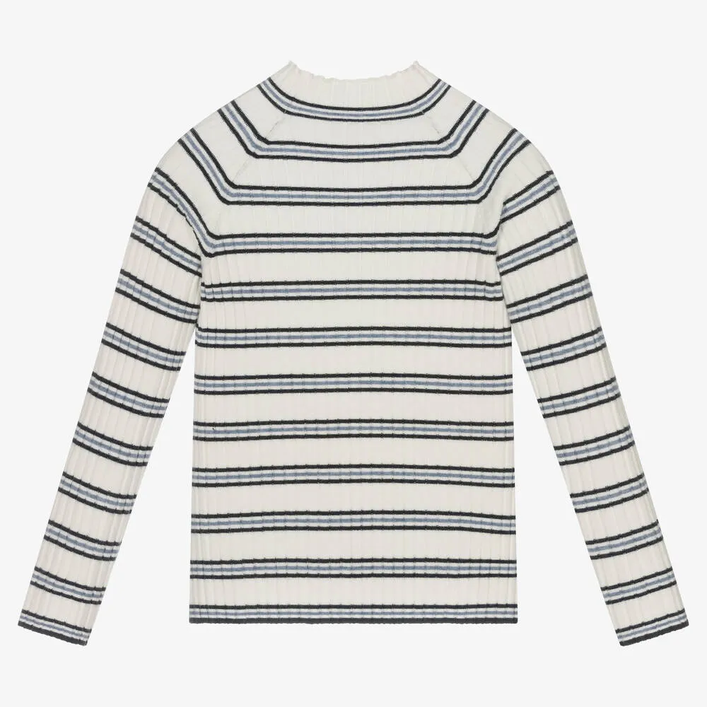 Stripe Turtle Neck Sweater