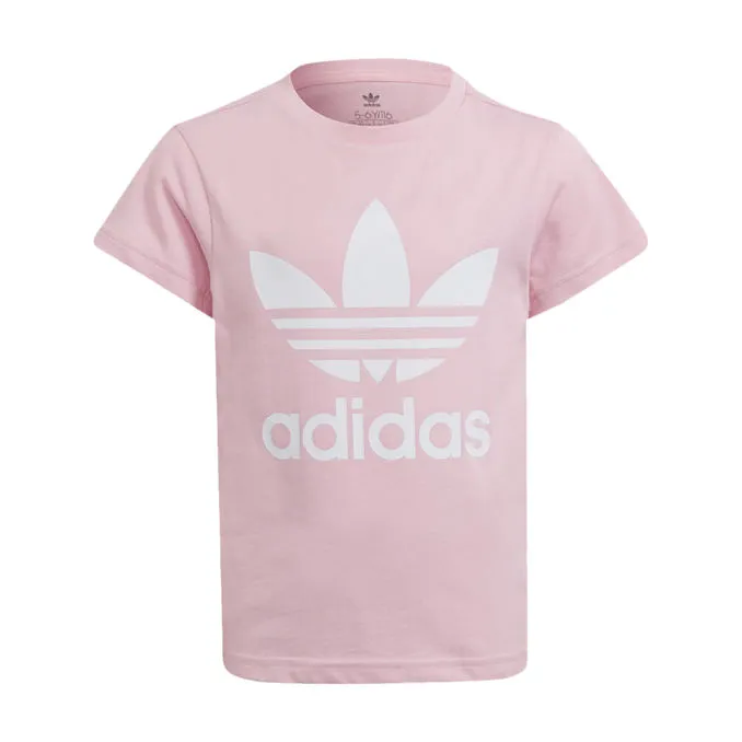 T-Shirt Adicolor Trefoil for Girls - True Pink and White