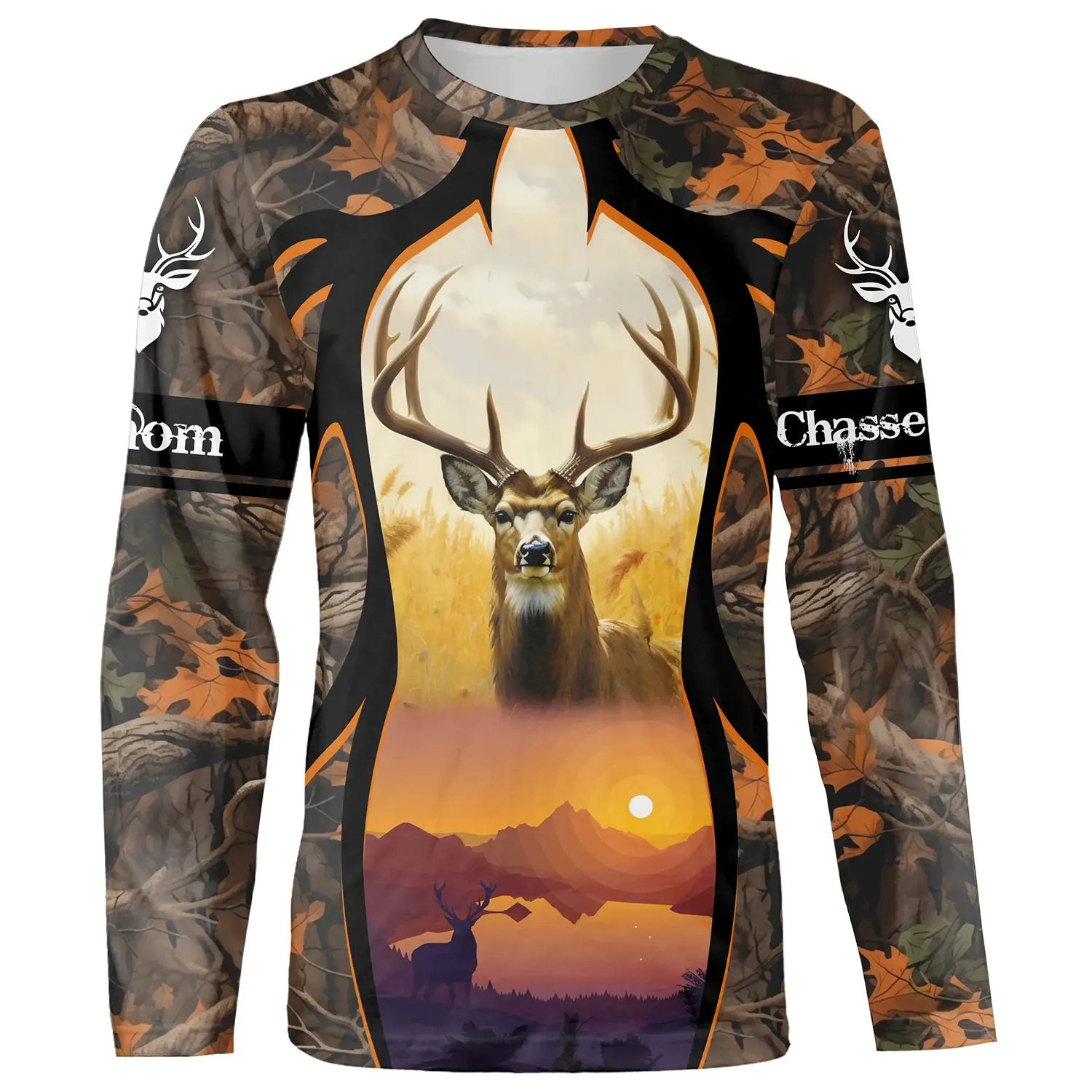 T-shirt Hunting Camo Deer, Custom Gift Idea for Hunters, Autumn Pattern - CT06092215