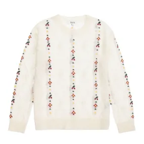 Teen Ivory Cherry Sweater