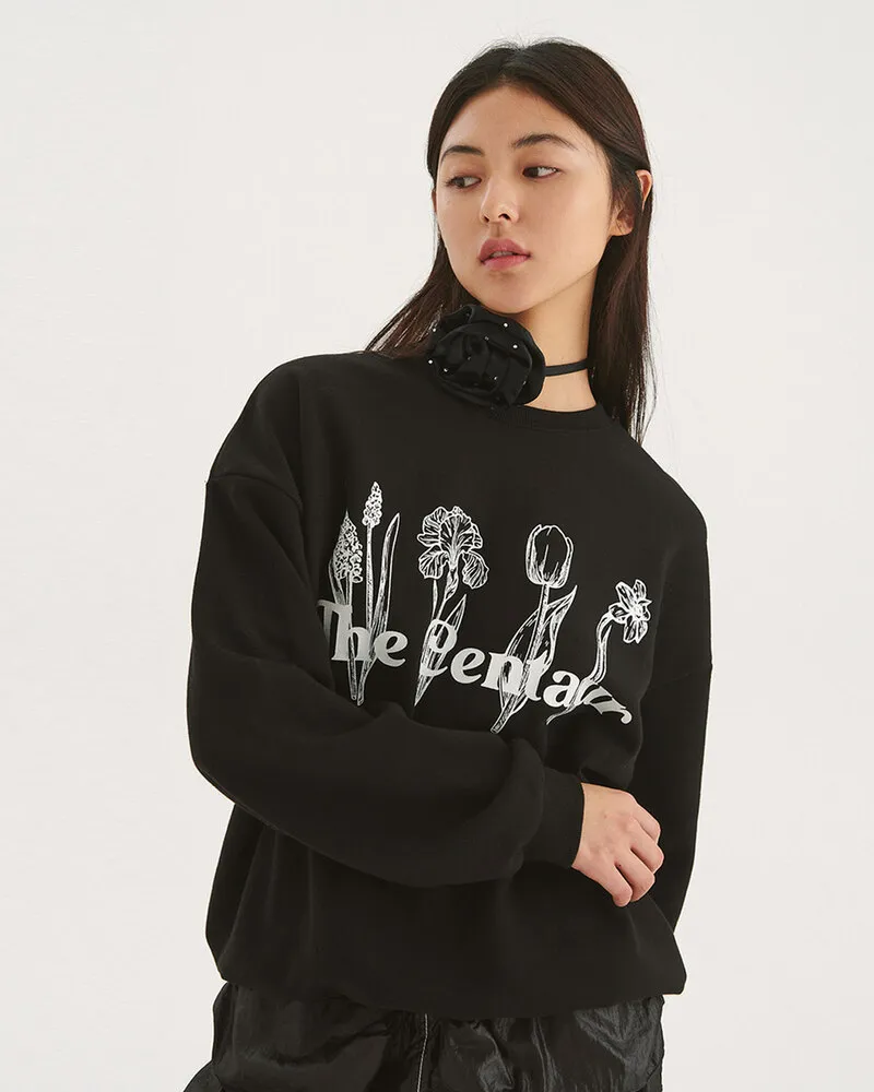 The Centaur Long Sleeves Cotton Crew Neck Floral Pattern