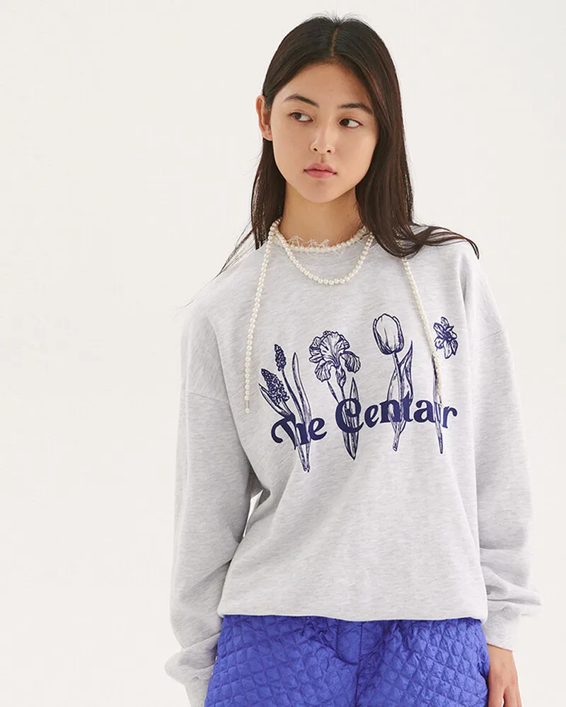 The Centaur Long Sleeves Cotton Crew Neck Floral Pattern