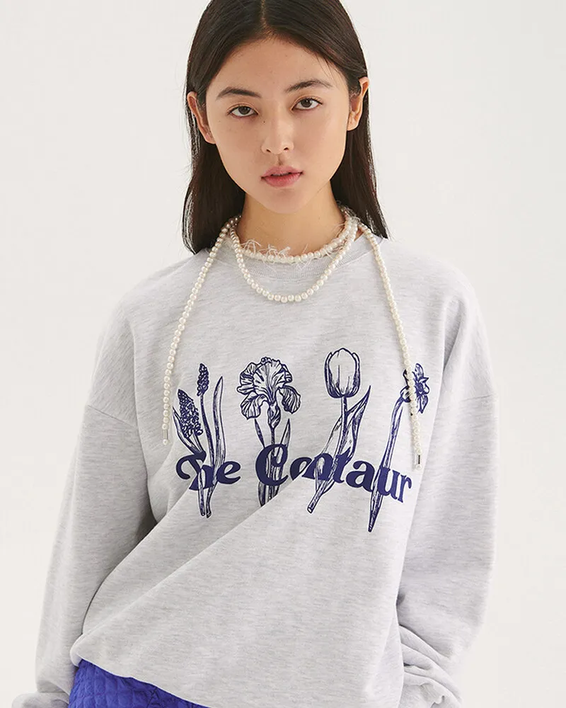 The Centaur Long Sleeves Cotton Crew Neck Floral Pattern