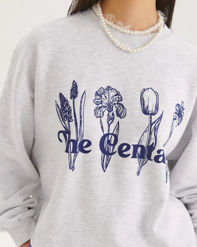 The Centaur Long Sleeves Cotton Crew Neck Floral Pattern