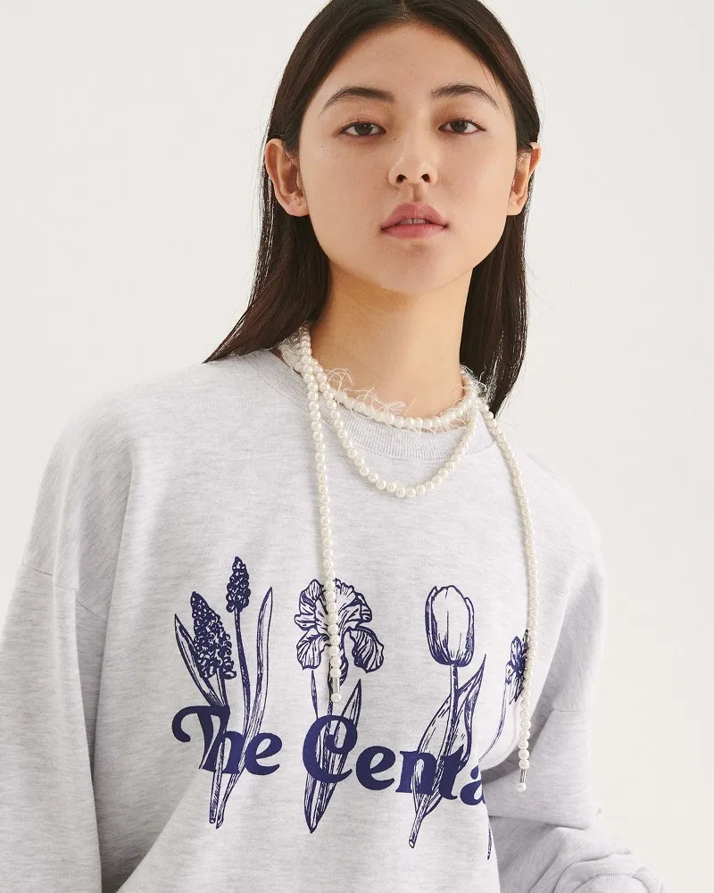 The Centaur Long Sleeves Cotton Crew Neck Floral Pattern