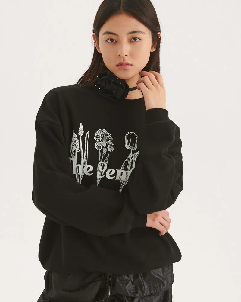 The Centaur Long Sleeves Cotton Crew Neck Floral Pattern