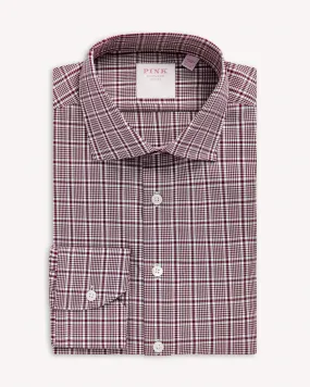 Thomas Pink burgundy white shirt