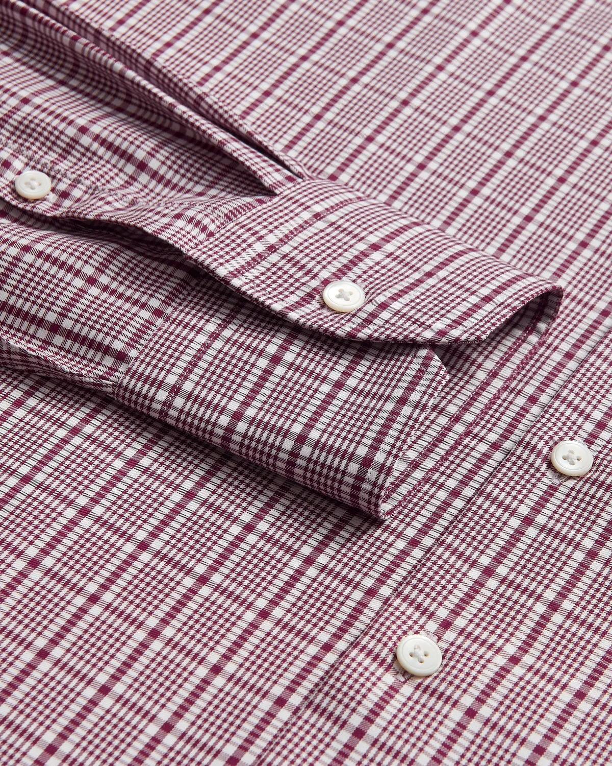 Thomas Pink burgundy white shirt