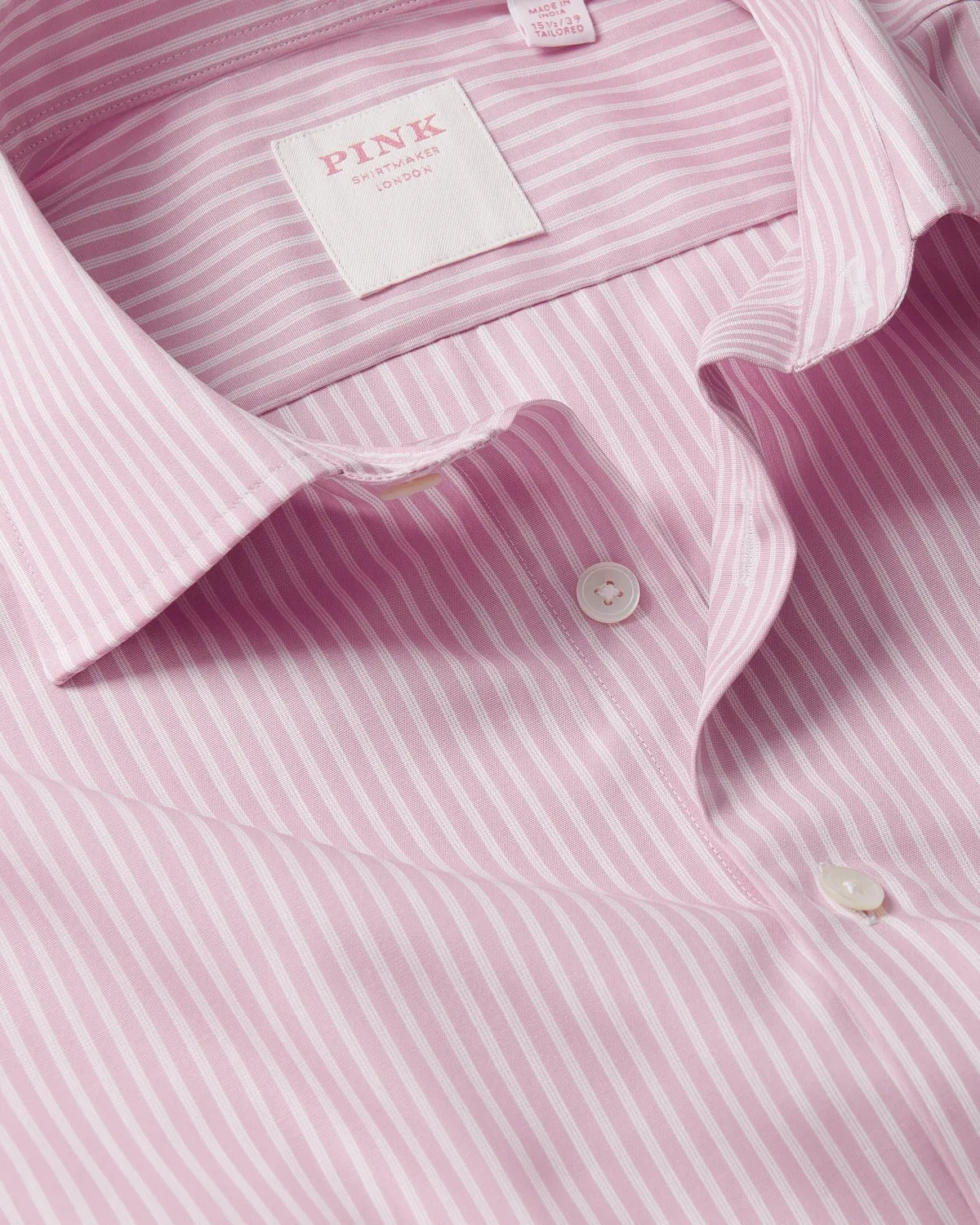 Thomas Pink Pink White Stripe Lux Shirt