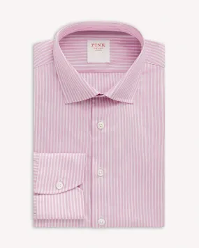 Thomas Pink Pink White Stripe Lux Shirt