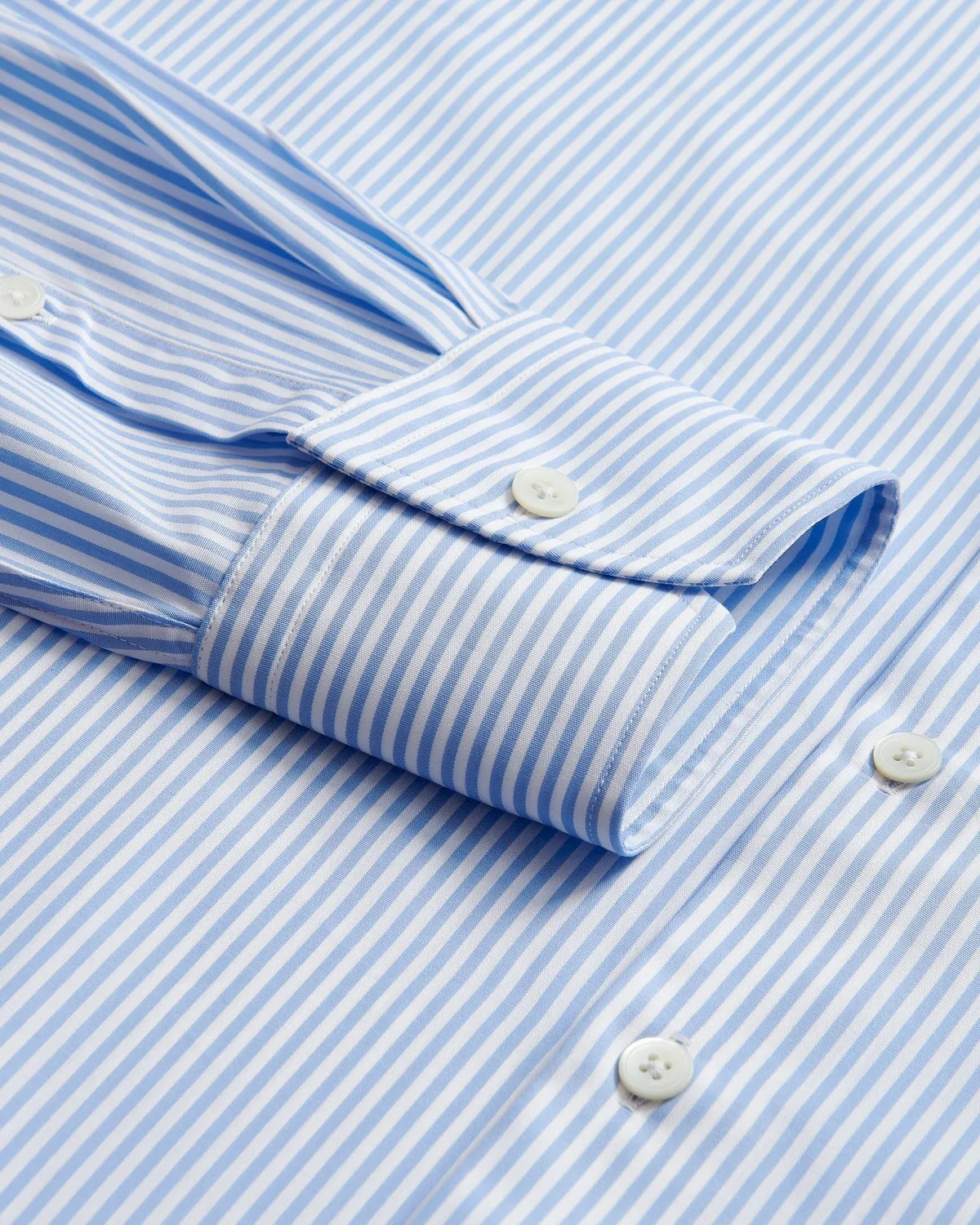 Thomas Pink Stripe Shirt - Pale Blue White