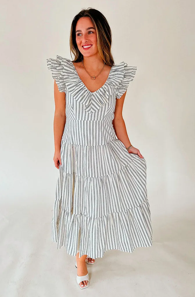 time striped maxi