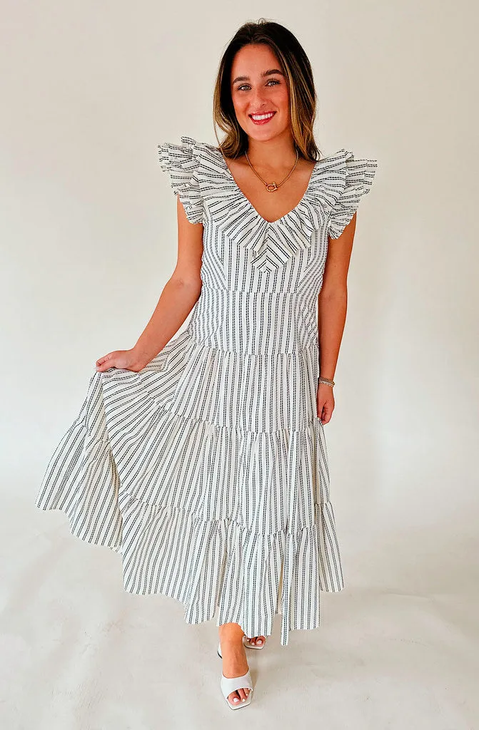 time striped maxi