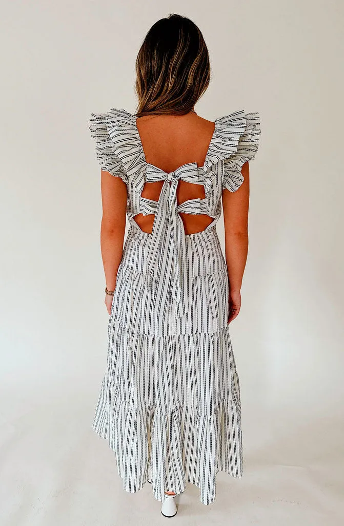 time striped maxi