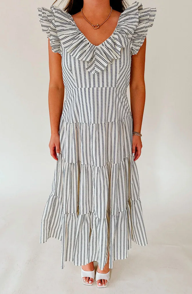 time striped maxi