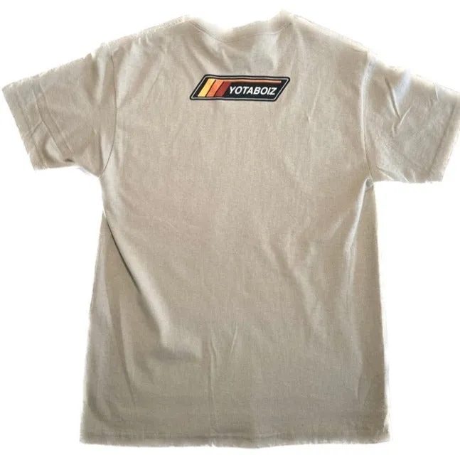 TPC t-shirt with original logo in tan color.