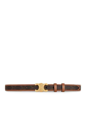 Triomphe Canvas and Calf Leather Medium Belt