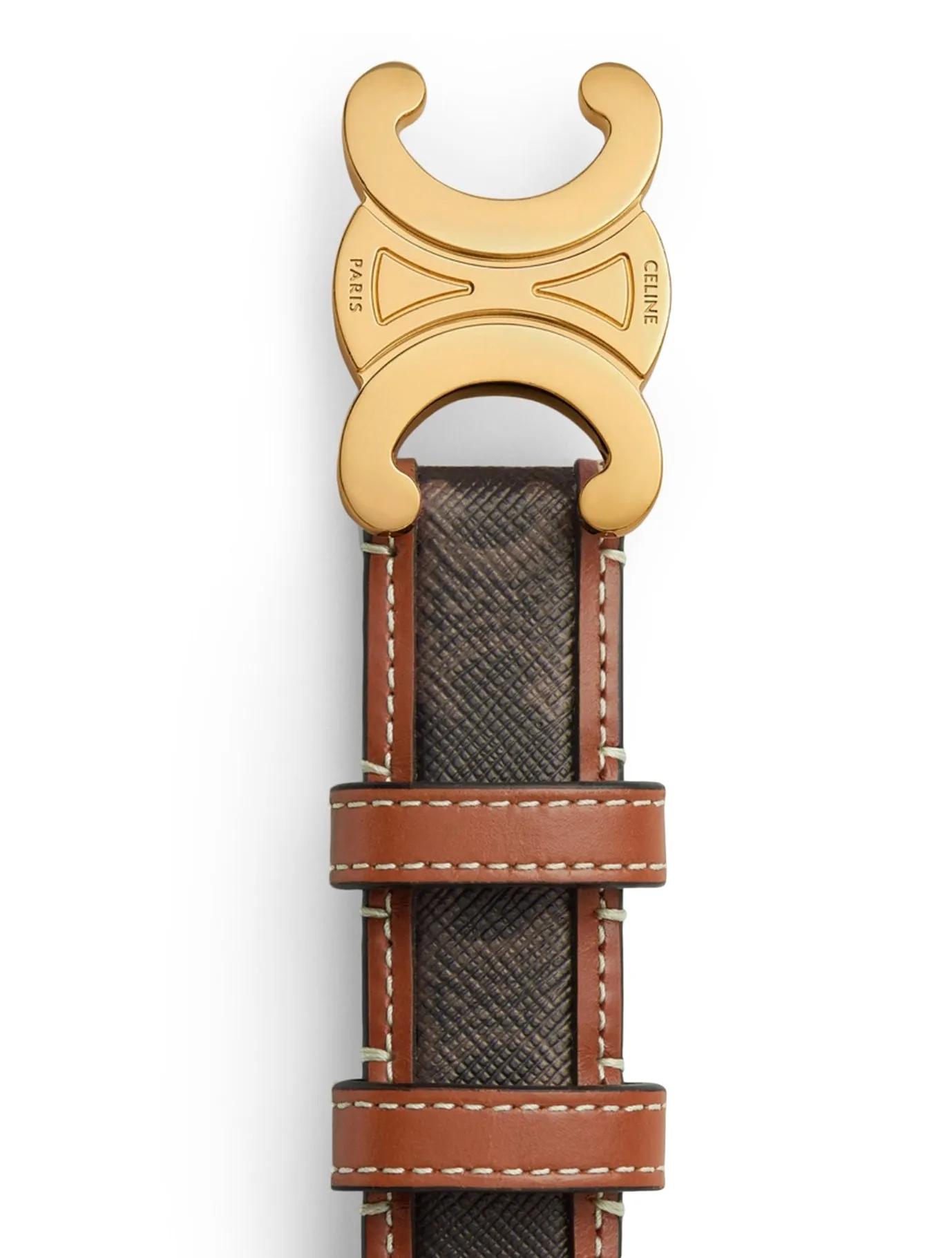 Triomphe Canvas and Calf Leather Medium Belt