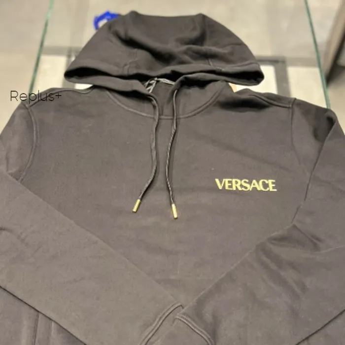 Unisex Versace Hoodies | Long Sleeves | Luxury Street Style | Plain Design