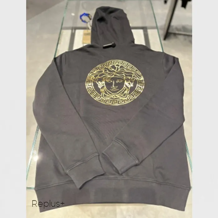 Unisex Versace Hoodies | Long Sleeves | Luxury Street Style | Plain Design