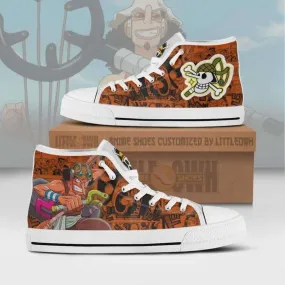 Usopp High Top Shoes One Piece Anime Canvas Converse Snakers