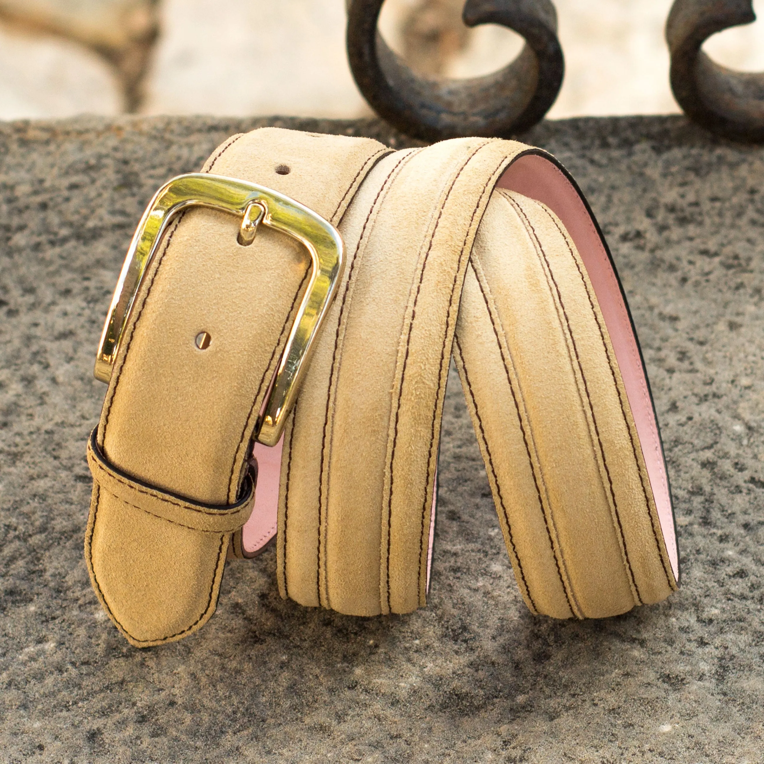 Venice Belt Sand Suede