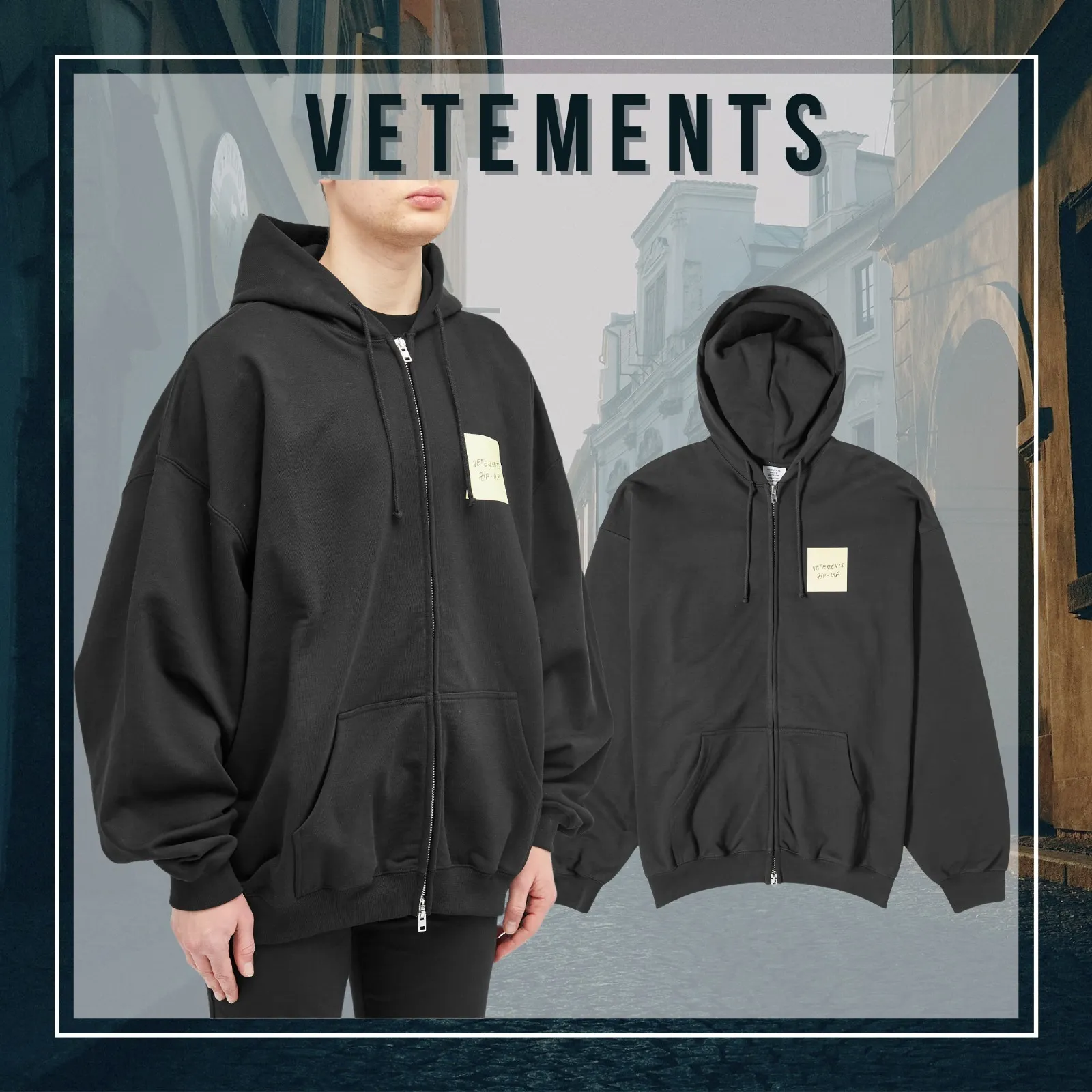 VETEMENTS | Gender-neutral Street Style Long Sleeves Logo in Blended Fabrics