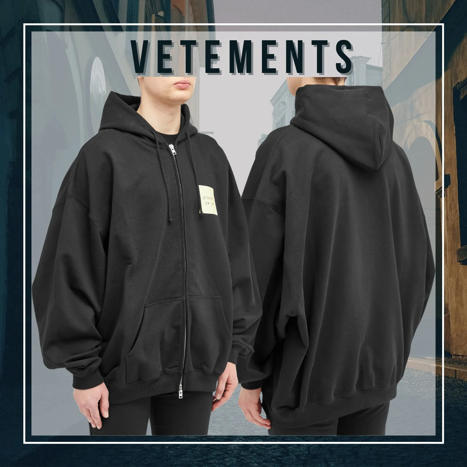 VETEMENTS | Gender-neutral Street Style Long Sleeves Logo in Blended Fabrics