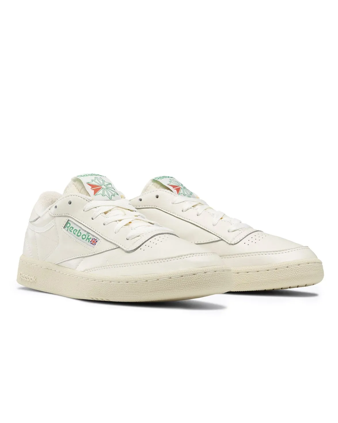 Vintage Chalk/Paper White/Glen Green Reebok Club C 85