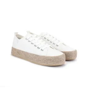 White canvas lace-up espadrille sneakers - Best white canvas lace-up espadrille sneakers for sale.