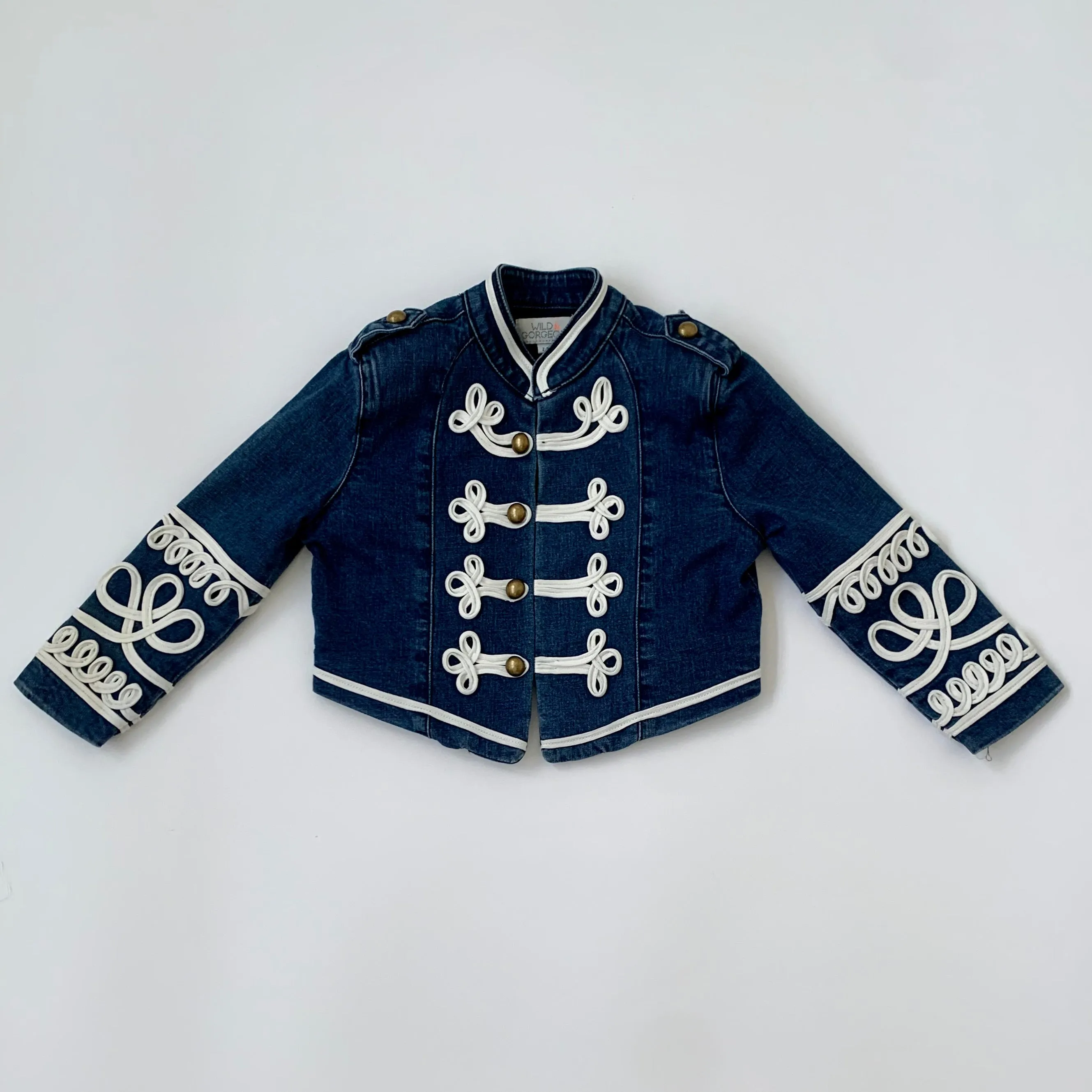 Wild & Gorgeous Denim Military Jacket for 2-3 Year Olds