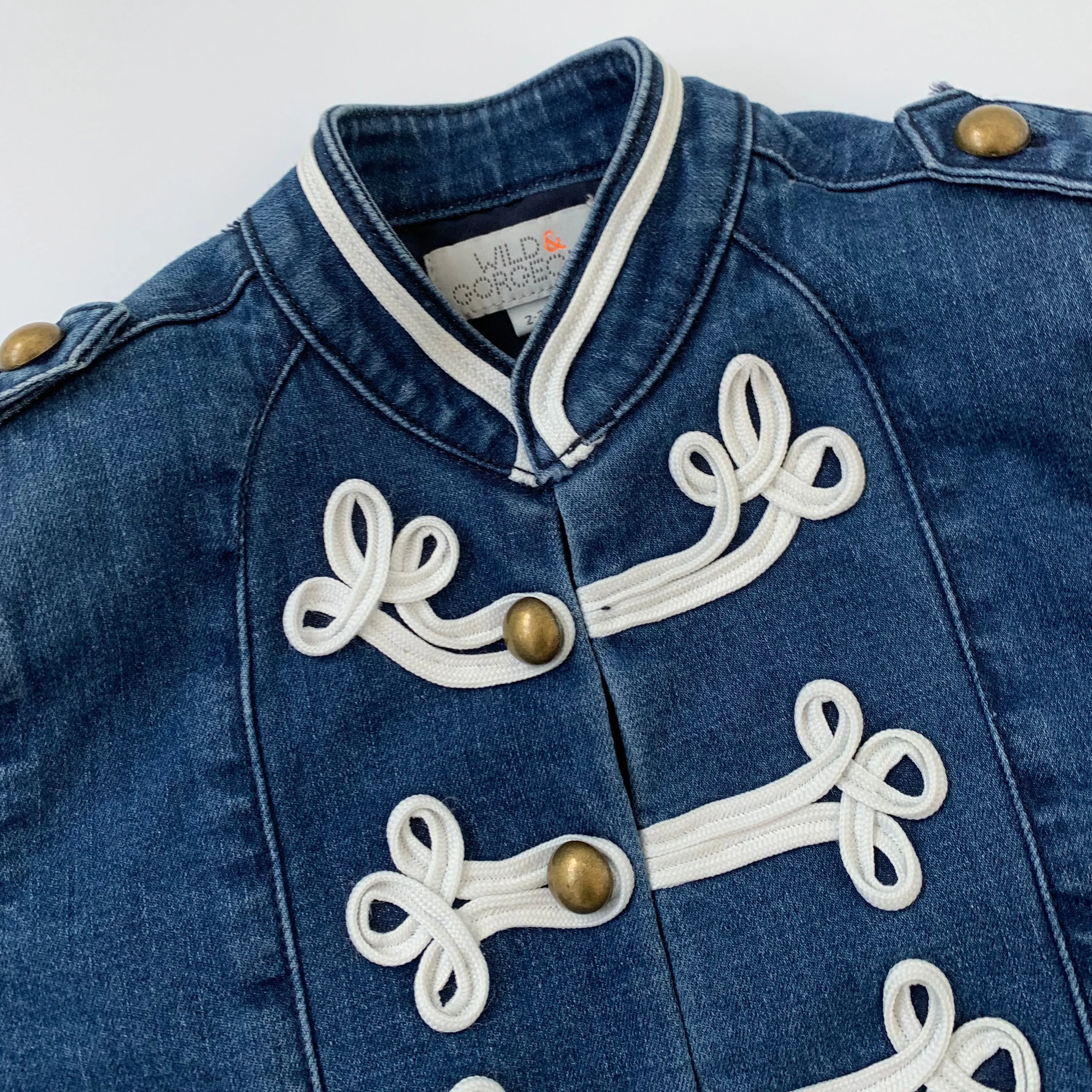 Wild & Gorgeous Denim Military Jacket for 2-3 Year Olds