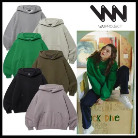 WV PROJECT | Cotton Logo Hoodies for Unisex Street Style